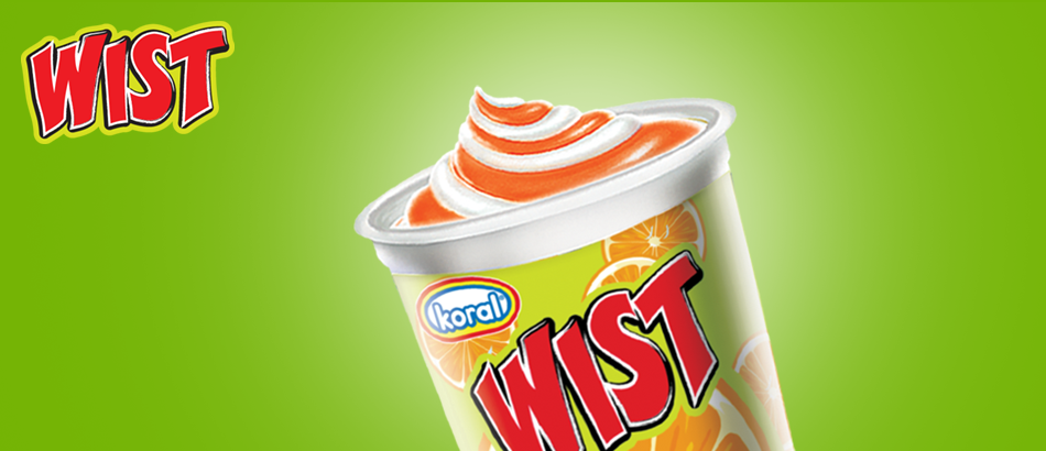 śmietankowy z sorbetem pomarańczowym